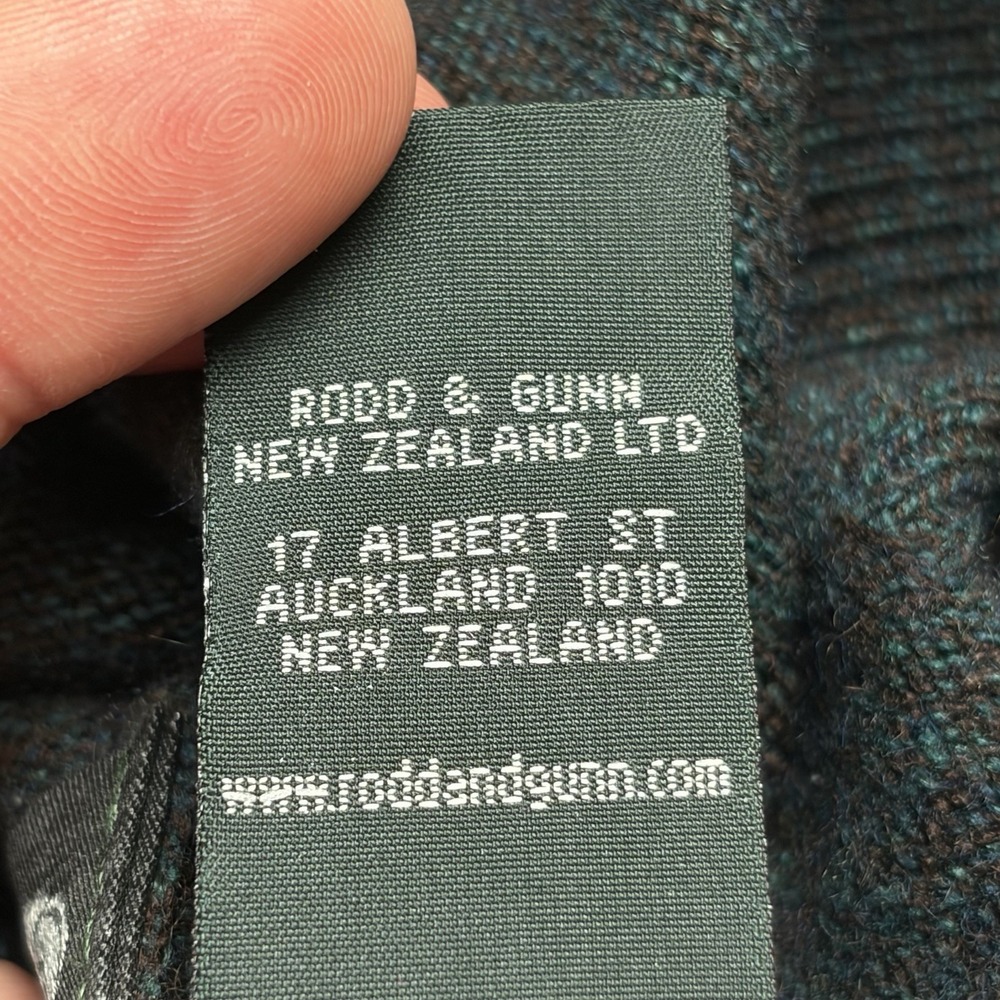 Rodd & Gunn Sweater Mens XL Teal Black Marled Optim Merino Wool Cashmere Knit - Picture 6 of 9